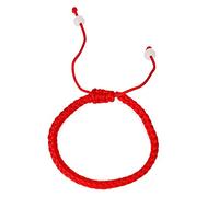 Fatto a mano in poliestere Kabbalah Red String intrecciato fortunato Amuleto Braccialetti dell'amicizia 27,5 cm di lunghezza Regolabile Donna Uomo Gioielli 2 pezzi