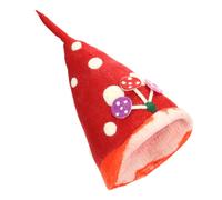Fatto a Mano Lana Feltro Cappello Da Nepal Elfo Funghi Velenosi Rosso Festival