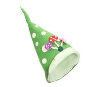 Fatto a Mano Lana Feltro Cappello Da Nepal Elfo Funghi Velenosi Verde Festival