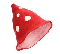 Fatto a Mano Lana Feltro Cappello Da Nepal Elfo Rosso Festival Unico