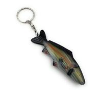Fatto a Mano Legno Portachiavi Carpa Pesce Pesca Animale Acqua Mare Ciondolo