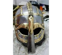 Fatto a Mano Medievale Coppergate Viking Armor Casco Rievocazione Nasale Casco