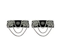 Fatto a mano Stili Mongoli Lint Nappe Clip Per Capelli Ornamento Con Disegni Vintage Per Le Donne Alla Cerca