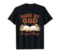 Fatto da Dio per Grandi Cose Bibbia Floreale Cristianesimo Maglietta