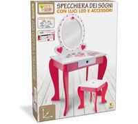 Fatto Di Legno Specchiera dei sogni con luci led ed accessori - Giocolandia