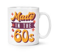 Fatto IN 60s 284ml Tazza Born 1960 1960s Compleanno Brother Sorella Rétro Best