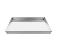 Fatto in Casa da Benedetta Teglia Furba quadrata (35 x 35 x 3cm) in Alluminio, Nickel Free - Produzione artigianale, Colore Grigio - In Forno fino a 230 °C