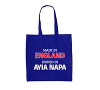 Fatto in Inghilterra Rovinato a Ayia Napa - Tote Tela Lads Stag Do Hen Facezie