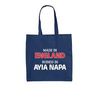 Fatto in Inghilterra Rovinato a Ayia Napa - Tote Tela Lads Stag Do Hen Facezie