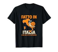 Fatto in Italia con un po di ritardo Italy Snail Maglietta