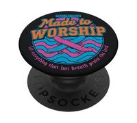 Fatto per adorare Salmi 150:6 Christian Skater PopSockets PopGrip Adesivo
