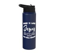 Fatto per amare Gesù e vendere case credenza agente immobiliare cristiano Stainless Steel Insulated Water Bottle