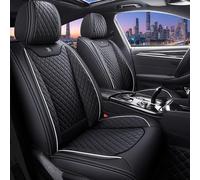 Fatto su Misura CopriSedili Auto per V-W Polo V (6R, 6C) 2011-2017 2018,Pelle Set Completo Impermeabile Comfort Traspirante Sedili Protezioni con Airbag Laterale,B/Black