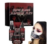 Fatto Trucco Di Sangue - Halloween Che Gocciola Sangue Falso | Compensare Il Vampiro Di Halloween | Puntelli Di Bloods Per Il Trucco Del Viso Spaventoso Per La Produzione Cinematografica, Spettacoli T