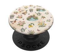 Fattoria Animale Giardino Acquerello Illustrazione Design PopSockets PopGrip Adesivo