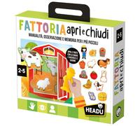 HEADU - Fattoria Apri e Chiudi Montessori - Manualità, Osservazione e Memoria | Giochi Educativi Bambini 2 3 4 Anni, Giochi Montessori, Regalo Bambina 2 anni, Regalo Bambino Natale, Made in Italy