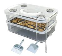 Fattoria dei della farina - Scatola di alimentazione trasparente a doppio strato, contenitore dei della farina per l'insegnamento delle scienze biologiche, kit di apprendimento osservativo