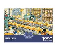 Fattoria del Formaggio Selvaggio Puzzle in Legno Impermeabile Puzzles Da 1000 Pezzi Regali Per Adulti Impossibili Giochi Educativi