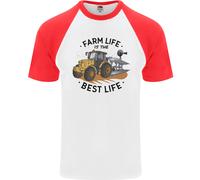 Fattoria Life Is The Best Agricoltura Contadino DA UOMO S/S Baseball T-Shirt