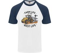 Fattoria Life Is The Best Agricoltura Contadino DA UOMO S/S Baseball T-Shirt