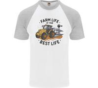 Fattoria Life Is The Best Agricoltura Contadino DA UOMO S/S Baseball T-Shirt