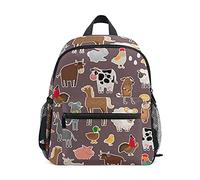 Fattoria Mucca Animali Modello Pecore Zaino per Asilo Nido Prescolare Bambini Studente Bookbag Zainetti per Viaggio Ragazze Ragazzi 2-7 Anni Capretto