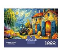 Fattoria nella notte stellata Jigsaw Puzzle Impossible 1000Pcs Decorazione Per La Casa. Rilassamento E Intelligence Per Adulti E Ragazzi Da 14 Anni 70x50cm/1000pcs