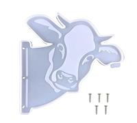 Fattoria Ornamento Animale Stampo in Silicone Mucca per Forma Testa Stampo in Resina Casting Piastra Porta Decorazione Carfts per Adulti Bambini Handm Porta