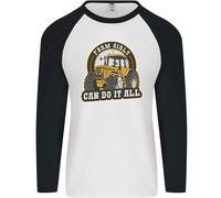 Fattoria Ragazze Can Do Tutto Divertente Agricoltura Uomo L/S Baseball T-Shirt