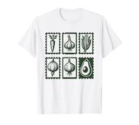 Fattoria Veggie Stamp Design Retro Cibo Locale Estetica Maglietta