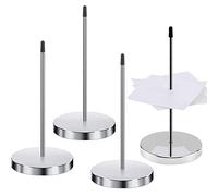Fattura Forcella,4Porta Ricevute in Metallo Spike Asta Diritta Argento Biglietto per Banconote Spike Check Desk Bill Clip per Promemoria in Acciaio INOX per Ricevuta Sportello Ristoranti Caffè Uffici