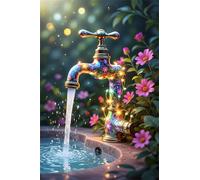 Faucet 1500 Piece Jigsaw Puzzles for Adults, Colourful, Challenging & Brainteasing Adult puzzles 1500 Pieces Summer Flower, Fun jigsaws for The Whole Family 34x22 inch