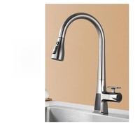 Faucet, Digital Temperature Display Sensor Kitchen Faucet Flexible 360° Rotating Pull-out Sink Tap Water Mixer Taps (Color : Gray, Size : Sensor Switch)