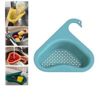Faucet Hanging Filter Basket,Strainer Pro,Sink Straine,Sink Bounce Core Drain Strainer,Kitchen Sink Drain Basket, Multifunctional Corner Kitchen Triangular Sink Filter Fits All Sin (Blue)
