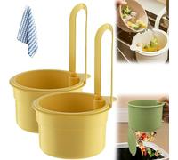 Faucet Hanging Strainer,2025 New Sink Food Catcher,Faucet Hanging Strainer Kitchen Sink,Push-Type Bottom Cover to Filter Residue Without Dirtying Your Hands,For Filtering Kitchen Waste (2, Yellow)