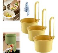 Faucet Hanging Strainer,2025 New Sink Food Catcher,Faucet Hanging Strainer Kitchen Sink,Push-Type Bottom Cover to Filter Residue Without Dirtying Your Hands,For Filtering Kitchen Waste (3, Yellow)