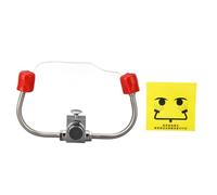 Faucet Mounted Eyewash Station, Emergency Eye Wash Unit, Double Nozzle Eye Wash Station with 360 Degree Rotation, Stainless Steel Eyewash for Laboratory Factory Sink,