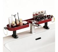 Faucet Shelf | 56.7x11x11.2cm Widened U-shape Drying Rack Drain Tray,with Hook Rustproof Waterproof Bathroom Faucet Organizer - For Sponge Razor Cotton Swab Hotel Restaurant Washbasin Toilet Dorm