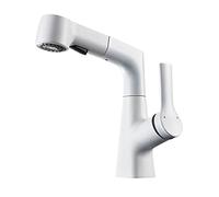 Faucets, Miscelatori da Bagno con Sifone, Rubinetto da Lavabo in Ottbiancor Acqua Calda Eda con Movimento Rotante