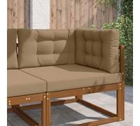 Faucqir Cuscino per divano da esterno, 3 pezzi, colore tortora, in poliestere, cuscino per seduta e schienale 80 x 80 x 8 cm, cuscino laterale 80 x 43 x 10 cm, cuscino da giardino resistente alle