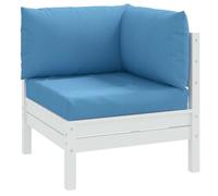 Faucqir Set di 3 cuscini per pallet, in tessuto melange blu, per sedie da giardino, balcone, terrazza, per esterni e interni, per sedie da giardino e sala da pranzo