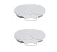 Fauhapyway 2-Pack Microonde Egg Cooker, cottura a vapore in plastica per | Plastica, uova in camicia per patatine fritte, gadget veloce per la colazione, lavabile in lavastoviglie, 16 x 11,5 cm