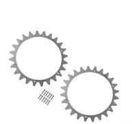 Fauhapyway 2 punte in acciaio inox per WORX per robot tosaerba Landroid modello L, lucidato, con ruota svasata, accessorio adatto per WR153E, WR155E, WR147E.1, WR148E