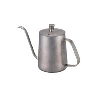 Fauhapyway 304 caffettiere in acciaio inox a collo di cigno bollitore versare sopra il gocciolamento con beccuccio di controllo del flusso per birra manuale 350 ml argento (vintage 350 ml)