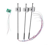 Fauhapyway 3Pcs Semafori pedonali, G Gauge Semaforo Con Luci Pedonali E LED Veicolo 1:25 Per Ferrovia E Costruzione Layout