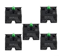 Fauhapyway 5PCS 10A 415V ZB2-BE101C/BE102C NO, interruttore a pulsante, montaggio 22 mm per pannelli di controllo industriali (ZB2-BE101C)