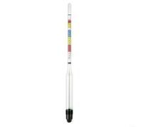 Fauhapyway Alcol Idrometro Misuratore di Vetro Per La Casa Birra Vino Sidro Fare Con Tester di Temperatura Strumento di Misura Manuale 28X5x2.5cm