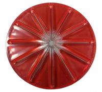 Fauhapyway Battitore miscelatore a 6 fili con paraspruzzi per mixer con supporto, rosso (verde rotondo)