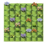 Fauhapyway Borse per fioriere da parete, in feltro, da appendere, verticali, da appendere, per piantare piante e coltivare piante (49 tasche)