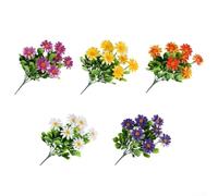 Fauhapyway Bouquet Fiori Artificiali Margherita 33cm Realistico(5 pcs) | Aspetto realistico, stratificati, vivaci, per ideale per foto, arredamento casa